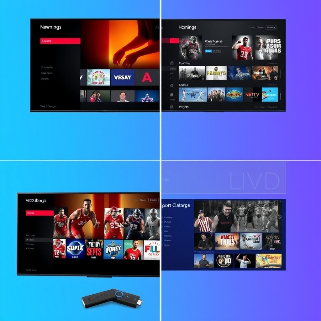 Best IPTV for Firestick app interfaces comparison