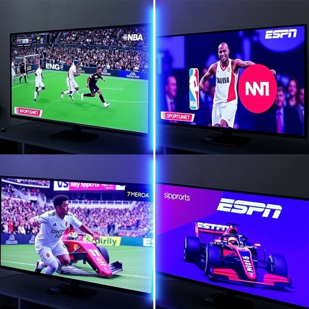 IPTV free trial Canada sports coverage showing multiple live events