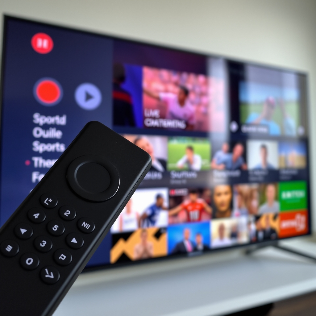 Firestick IPTV free trial setup showing remote and channel interface