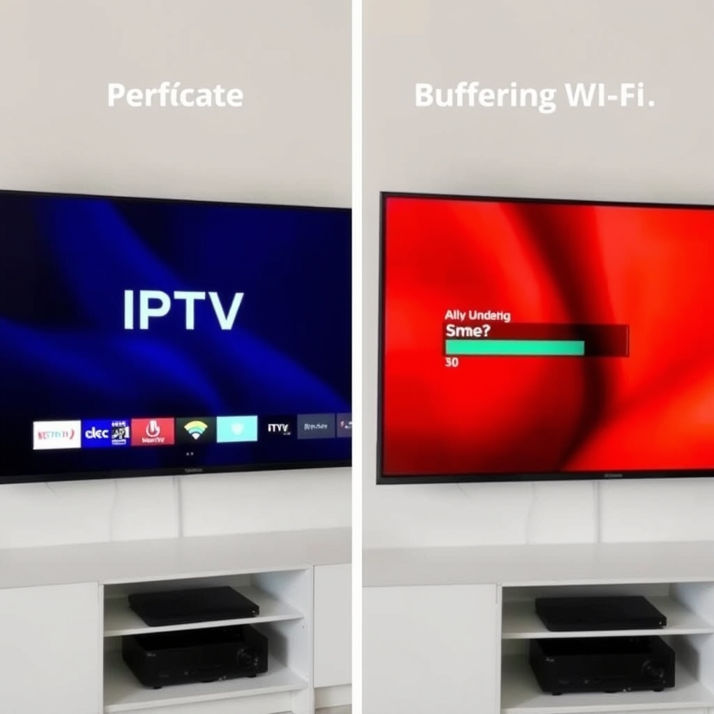 IPTV trial comparison showing importance of proper setup versus poor connection