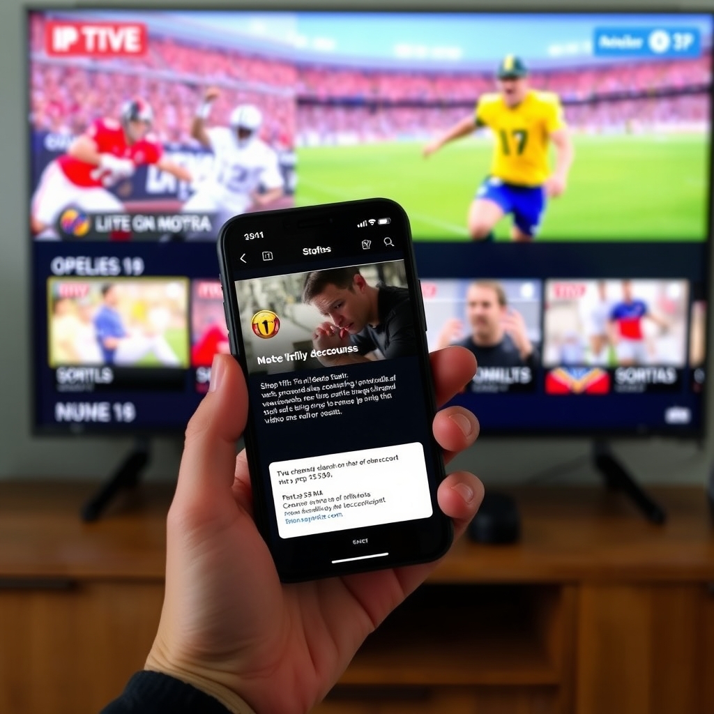 Receiving IPTV trial account credentials on smartphone for setup