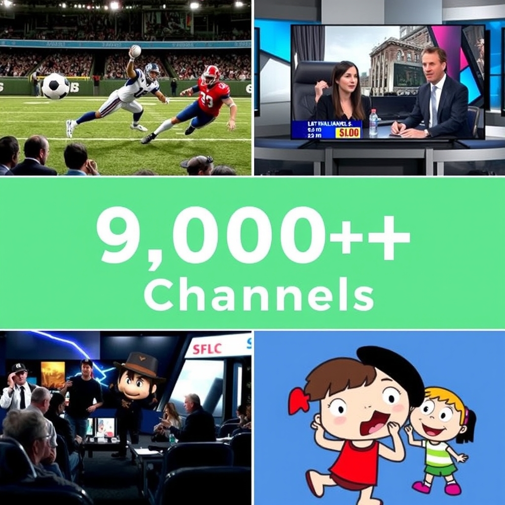 Content variety available with instant free trial iptv 9000 channels