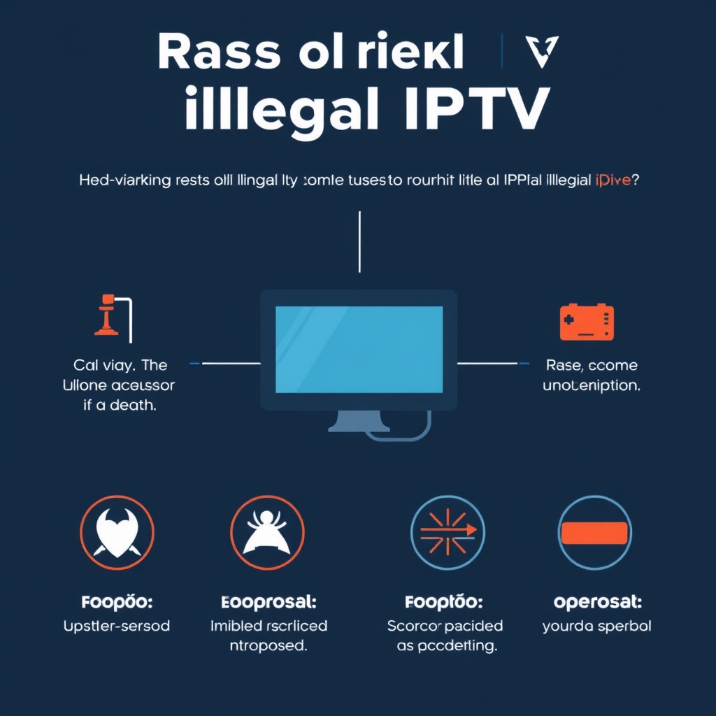risks of unauthorized IPTV services infographic