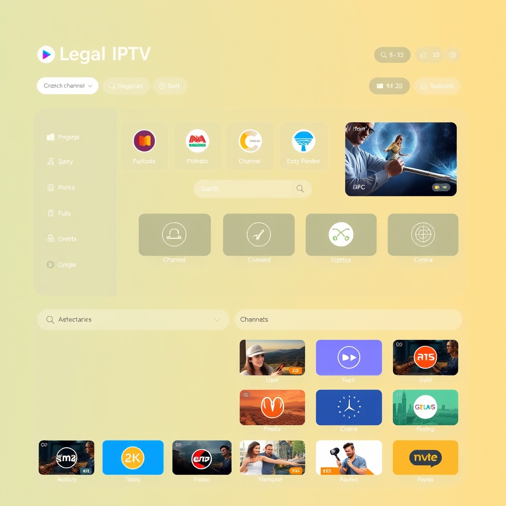 Professional interface of a legal IPTV provider dashboard