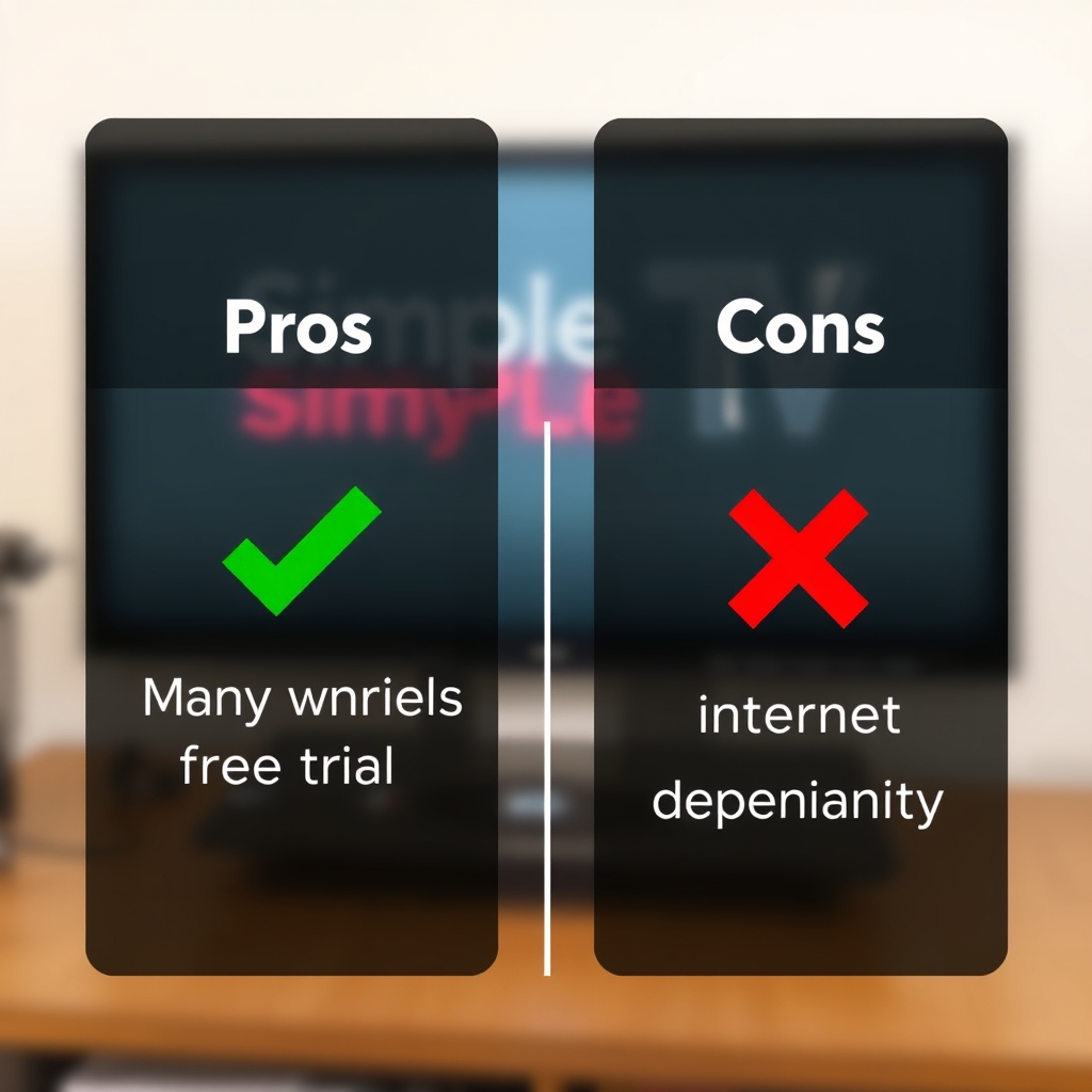 SimpleTV IPTV pros and cons comparison table