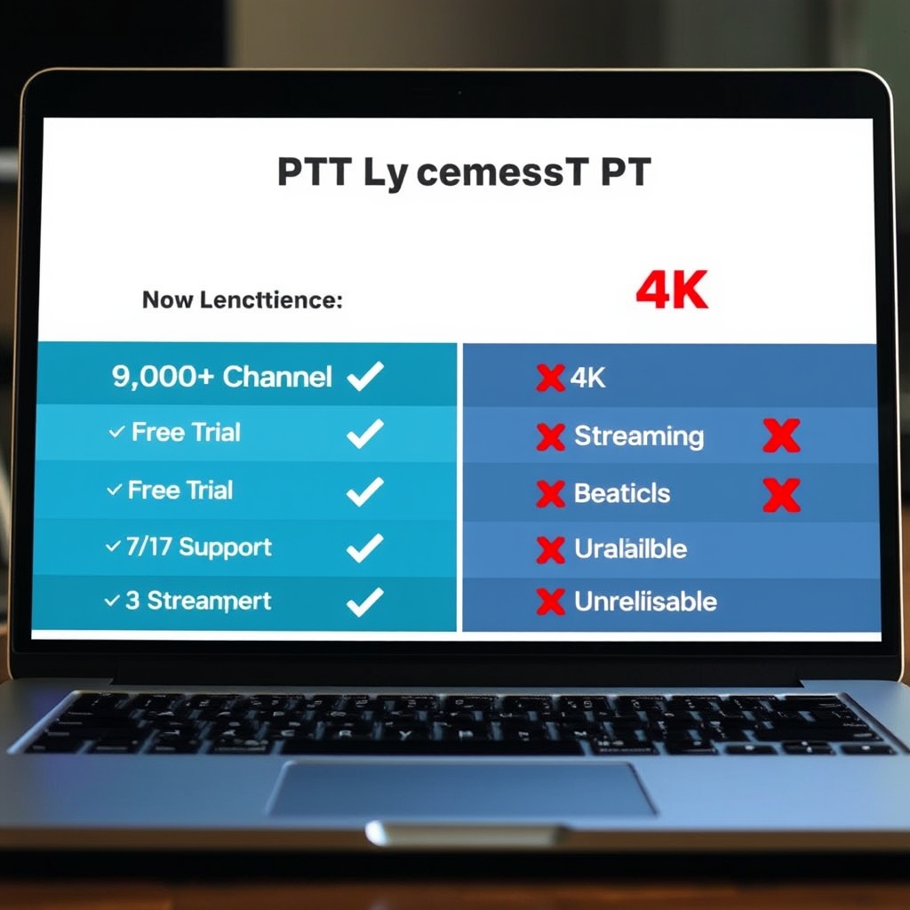 Choosing the right IPTV subscription service comparison chart