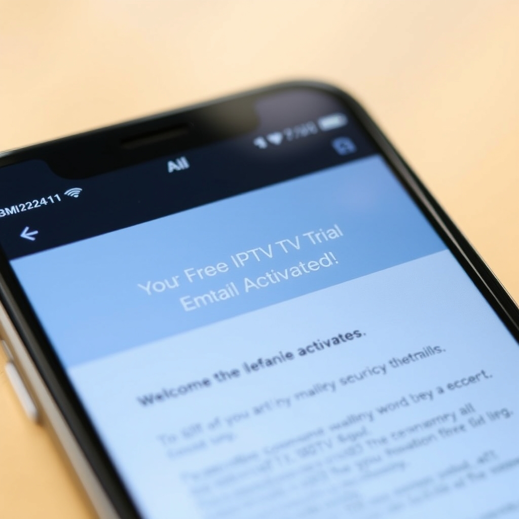 Activating a free IPTV trial subscription email